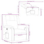 vidaXL Fauteuil de massage inclinable électrique Vert foncé Tissu