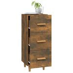 vidaXL Buffet Chêne fumé 34 5x34x90 cm Bois d'ingénierie