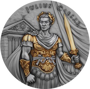 Pièce de monnaie en Argent 5 Dollars g 62.2 (2 oz) Millésime 2023 Legendary Warriors JULIUS CAESAR