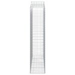 vidaXL Paniers à gabions arqués 15 Pièces 200x50x220/240 cm Fer galvanisé