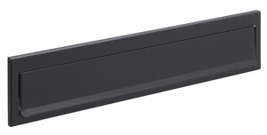 Entrée de boîte aux lettres en acier pour porte mur C-614 33 5 x 3 cm Noir