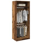 vidaXL Garde-robe vieux bois 80x50x200 cm bois d'ingénierie