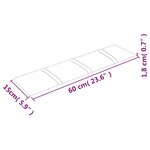 vidaXL Panneaux muraux 12 Pièces Gris foncé 60x15 cm Tissu 1 08 m²