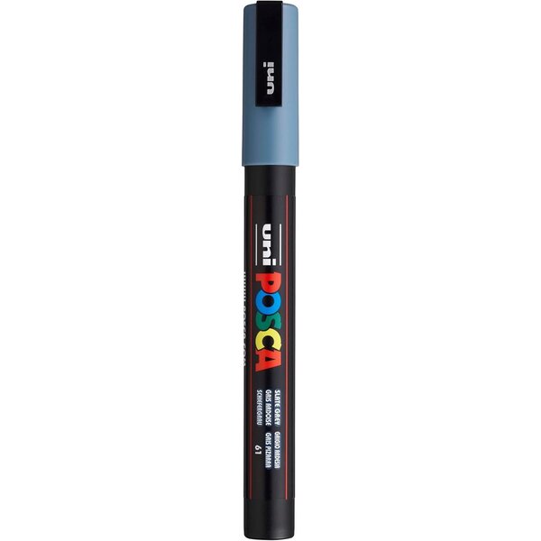Marqueur pointe conique fine pc3m 0 9 - 1 3mm gris ardoise x 12 POSCA