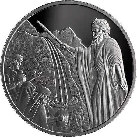 Monnaie en argent 2 nis g 31.1 (1 oz) millésime 2022 moses and the rock moses and the rock 1