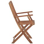vidaXL Chaises pliables d'extérieur et coussins lot de 8 Bois d'acacia