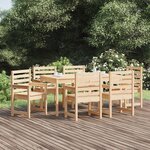 vidaXL Ensemble à dîner de jardin 7 Pièces bois massif de pin