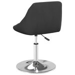 vidaXL Chaises pivotantes à manger lot de 6 Noir Velours