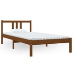 vidaXL Cadre de lit Marron miel Bois massif 90x200 cm