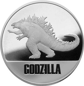 Pièce de monnaie en Argent 2 Dollars g 31.1 (1 oz) Millésime 2021 GODZILLA