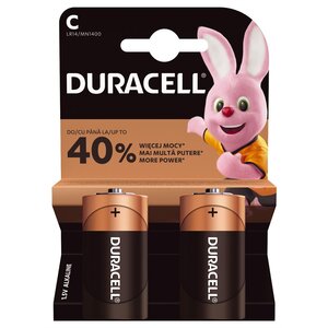 Pack de 2 piles Alcaline type C 1 5V (LR14) DURACELL