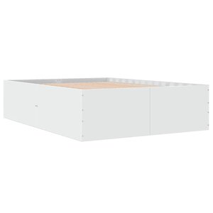vidaXL Cadre de lit Blanc 140x190 cm bois d'ingénierie