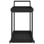 vidaXL Chariot de bar Noir 100x45x83 cm Résine tressée
