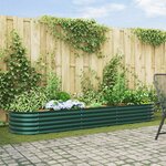 Bac surélevé vidaXL Jardin Vert 320x80x44 cm Acier galva