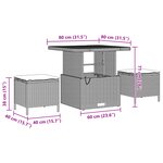 Ensemble de Canapés de Jardin de 9 Pièces avec Coussins Noir Poly Rattan Acacia