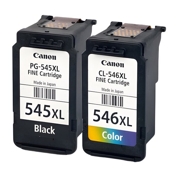 Pack de 2 cartouches d'encre authentiques HP 545/546XL Noir et couleurs - programme SECOND
