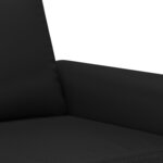 vidaXL Canapé à 2 places Noir 140 cm Similicuir