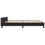 vidaXL Cadre de lit avec tête de lit Noir 200x200 cm Velours