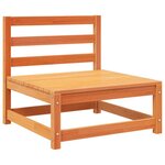 vidaXL Salon de jardin 6 Pièces cire marron bois de pin massif