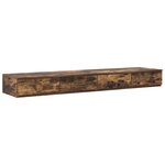 vidaXL Cadre de lit de rangement Chêne fumé 135x190 cm