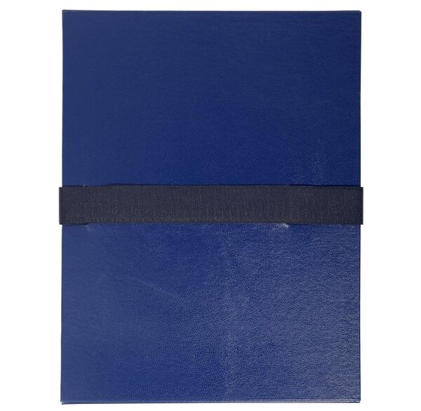 Chemise dos extensible balacron et sangle velcro Bleu marine EXACOMPTA