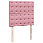 vidaXL Sommier à lattes de lit et matelas Rose 80x200 cm Velours