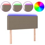 vidaXL Tête de lit à LED Taupe 80x5x78/88 cm Tissu