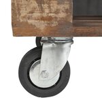 vidaXL Table basse avec 4 roulettes Bois recyclé