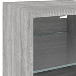 vidaXL Unités murales TV avec LED 7 Pièces gris sonoma bois d'ingénierie