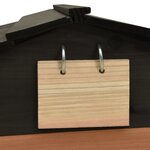 vidaXL Garage de tondeuse à gazon Noir et marron 78x74x54cm Sapin