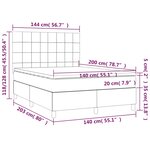 vidaXL Sommier à lattes de lit avec matelas Crème 140x200 cm Tissu