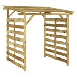 vidaXL Abri de stockage du bois de chauffage Bois de pin imprégné