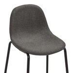 vidaXL Ensemble de bar 3 Pièces Tissu Gris foncé
