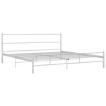 vidaXL Cadre de lit Blanc Métal 200 x 200 cm