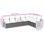 vidaXL Salon de jardin avec coussins 7 Pièces beige résine tressée