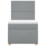 vidaXL Sommier à lattes de lit et matelas Gris clair 90x190 cm Tissu