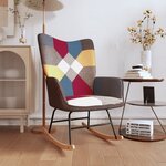 vidaXL Chaise à bascule Patchwork Tissu
