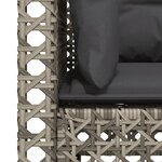 vidaXL Canapés d'angle de jardin et coussins 2 Pièces gris résine tressée