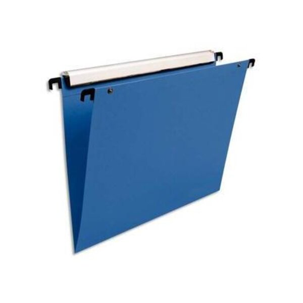 Pack de 10 dossiers suspendus PREMIUM opaque, fond V tiroir bleu ESSELTE