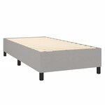 vidaXL Sommier à lattes de lit matelas LED Gris clair 100x200 cm Tissu