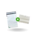 Kit colis Vinted - 10 enveloppes plastique N°1 (170x230 mm) + 10 pochettes porte-documents