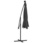 vidaXL Parasol en porte-à-faux LED et mât en acier 300cm Anthracite