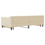 vidaXL Lit de jour avec lit gigogne crème 100x200 cm tissu
