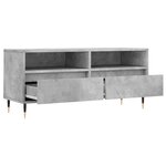 vidaXL Meuble TV gris béton 100x34 5x44 5 cm bois d'ingénierie