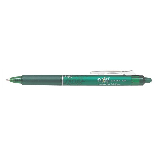 Stylo roller rétractable frixion ball clicker 0 7 vert x 12 pilot