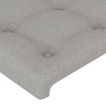 vidaXL Cadre de lit avec tête de lit Gris clair 160x200 cm Tissu