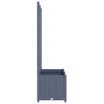 vidaXL Jardinière avec treillis Gris foncé 80x40x136 cm PP