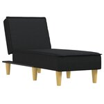 vidaXL Chaise longue noir tissu