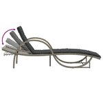 vidaXL Chaises longues lot de 2 et coussins gris clair résine tressée