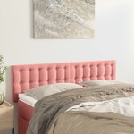 vidaXL Têtes de lit 2 Pièces Rose 72x5x78/88 cm Velours